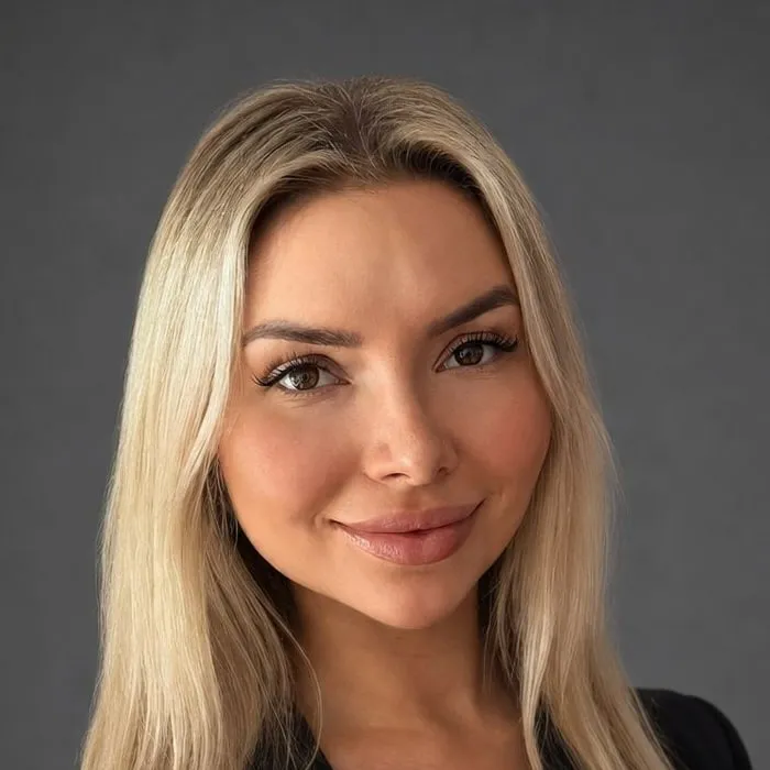 Anastasiia, founder and master lash artist at Eye Charm in Austin