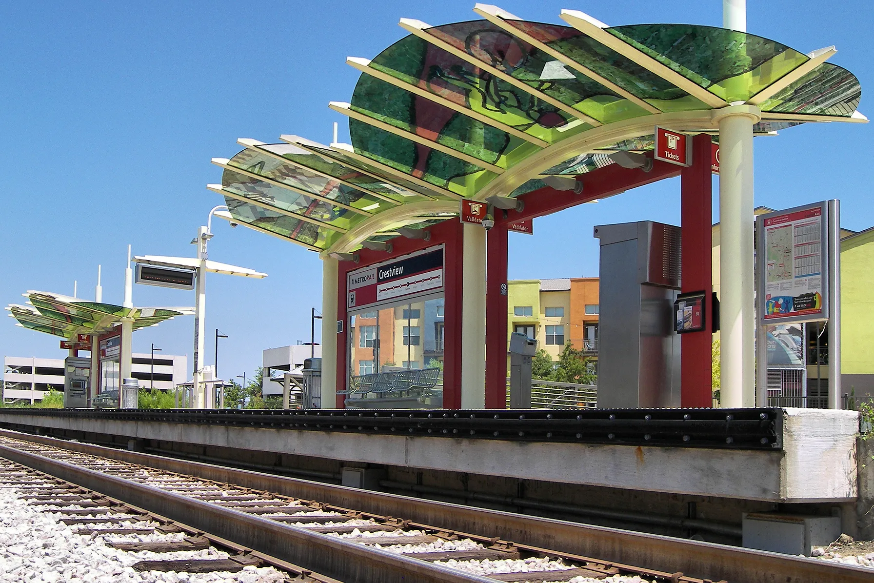 The Crestview MetroRail station in north Austin, near Burnet Road