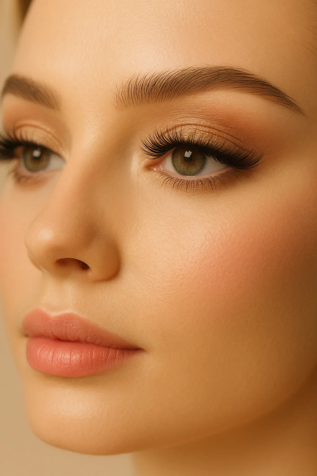 A custom eyelash extension set applied at Eye Charm studio in Austin