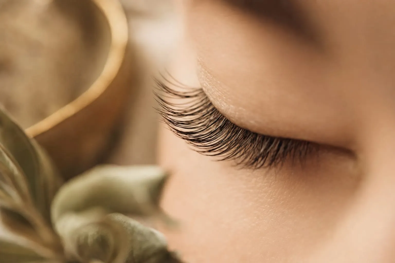 Lifted and tinted natural lashes after a keratin lash lift in Austin