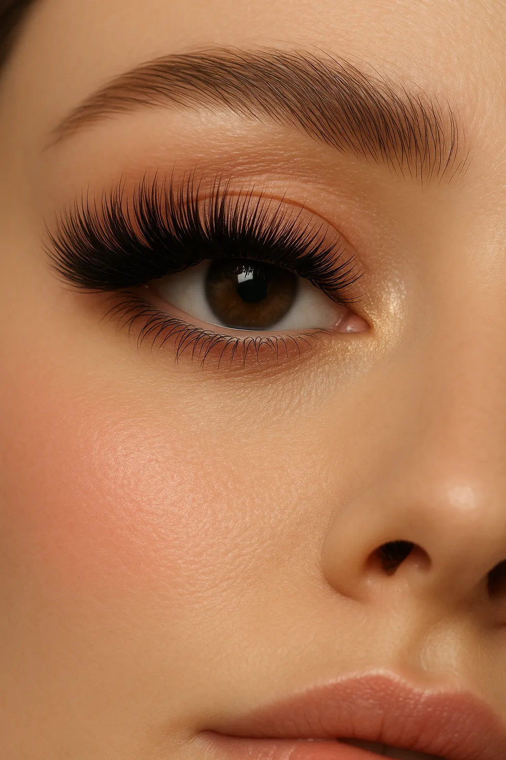 Russian volume eyelash extensions with handmade fans at Eye Charm in Austin